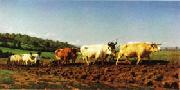 Rosa Bonheur Plowing in the Nivernais;the dressing of the vines oil painting